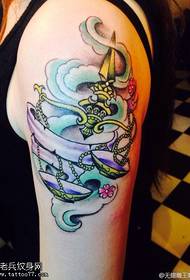 Arm color Libra tattoo pattern