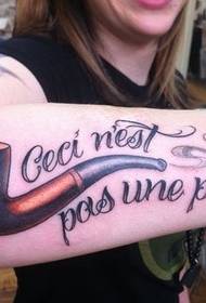 Arm pipe letter tattoo picture