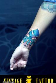 Wrist personality color cartoon tattoo pattern