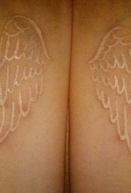Kar fehér láthatatlan szárnyakkal tetoválás minta