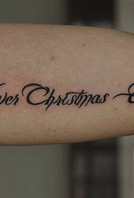 Alfabeto inglese braccio ritrattu di tatuaggi