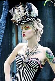 Personnalité féminine de la marée européenne et américaine images de patron de tatouage anglais et bras