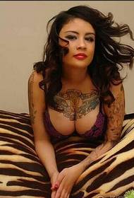 Beauty chest arm tattoo picture