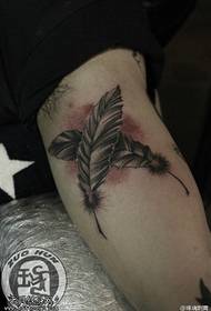 Arm inside feather tattoo picture