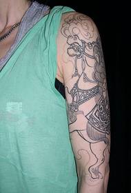 JONDIX's friend's Buddha part flower arm tattoo works
