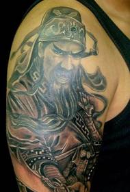 Handsome Guan Erye tattoo on the big arm