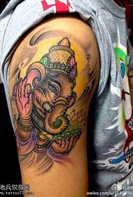 Arm color personality like god tattoo pattern