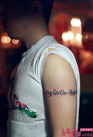 Letter english arm tattoo picture