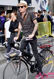 Fashion hipster male personality creative arm tattoo