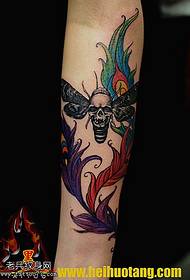 Arm color wing insects tattoo pattern