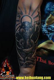 Arm spear cobra tattoo pattern