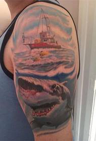 Handsome shark tattoo
