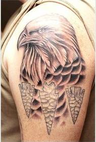 Handsome and aggressive eagle tattoo