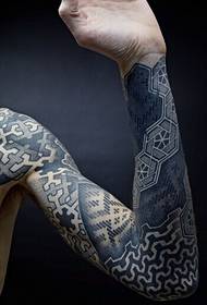 Totem flower arm tattoo that is popular among fashion people