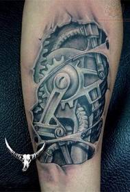 Handsome 3d mechanical tattoo