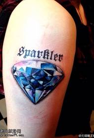 Patró de tatuatge de lletres de diamants personalitzat en color del braç
