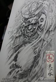 Japanese style and domineering warrior tattoo pattern