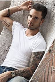 European and American men's arm fashion handsome and handsome tattoo pictures