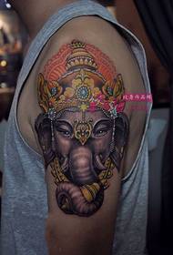 Thai elephant god arm tattoo picture
