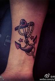 Wrist anchor tattoo pattern