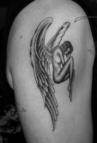 Handsome angel tattoo