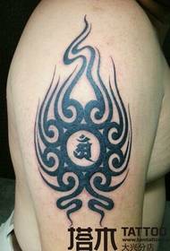 Tattoo Sanscrittu Flame totem