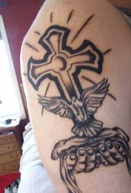 Simple and stylish arm cross tattoo