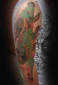 Tatuaje de brazo de flor de unicornio clásico personalizado