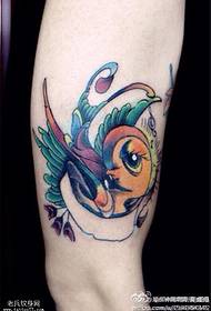 Arm color swallow tattoo picture
