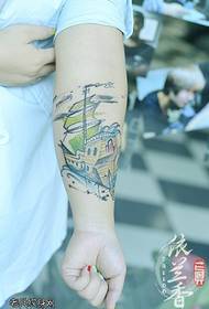 Armkleur boat tatoeage