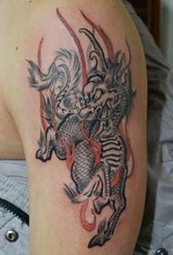 Handsome arm unicorn tattoo
