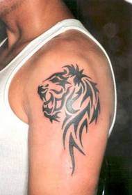 I-Domineering arm lion totem tattoo