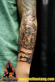 Armer, død, europeisk og amerikansk stil, tatoveringsmønster
