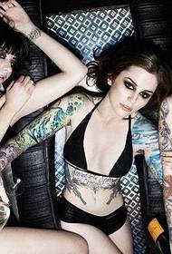 Bikini beauty fashion domineering arm tattoo