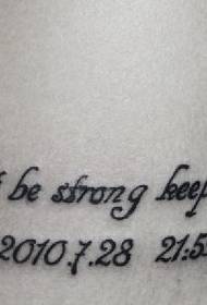 Elegant arm text tattoo picture