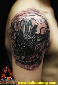 Deadland gravedigger halál tetoválás minta