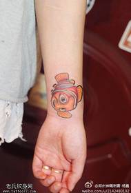 Χρώμα καρτών clownfish μοτίβο τατουάζ