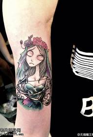 Modellu di tatuu di braccia di a scola di culore di braccia