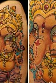 Arm personality color religious elephant god tattoo pattern picture