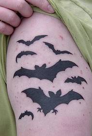 Handsome bat totem tattoo