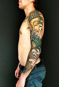 Stylish handsome squid flower arm tattoo