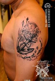 Arm personality anchor tattoo picture