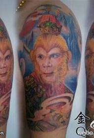 Legs, orange, yellow, and gods, Monkey King, tattoo pattern