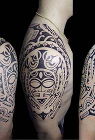 Indian totem arm tattoo picture