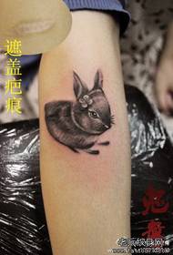 Girl's arm cute little bunny tattoo pattern