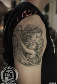 Arm love angel tattoo pattern