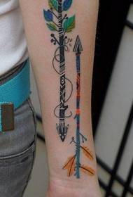 Arm color arrow tattoos are shared by tattoos