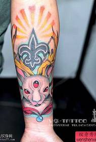 Arm color rabbit tattoos are shared by tattoos
