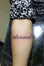 Hefei Dawei tetovējums Attēlu darbi: Arm English Letter tetovējuma raksts