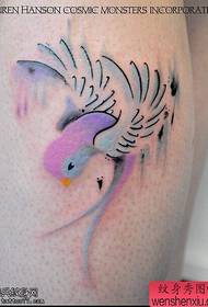 Tattoo show, recommend an arm color hummingbird tattoo work